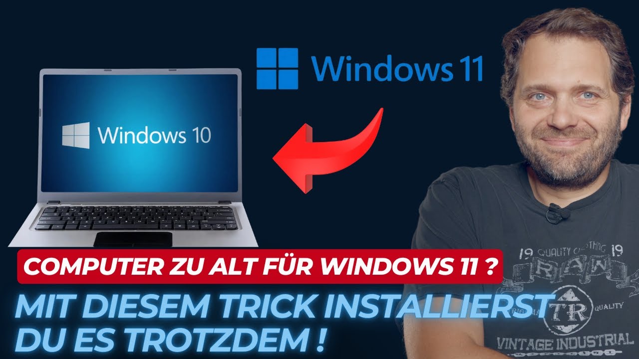 Youtube Thumnail image of : Windows 11 Trick: Upgrade ohne TPM und Co. So umgehst du die Anforderungen 💻🔑 Alte PCs retten!